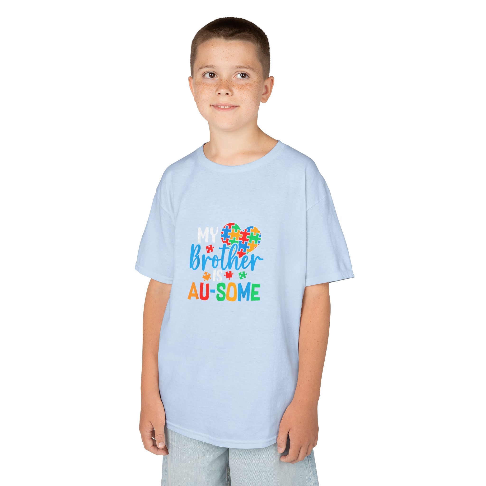 Kids T-Shirt — "Brother Au-some" Colorful Autism Awareness Tee