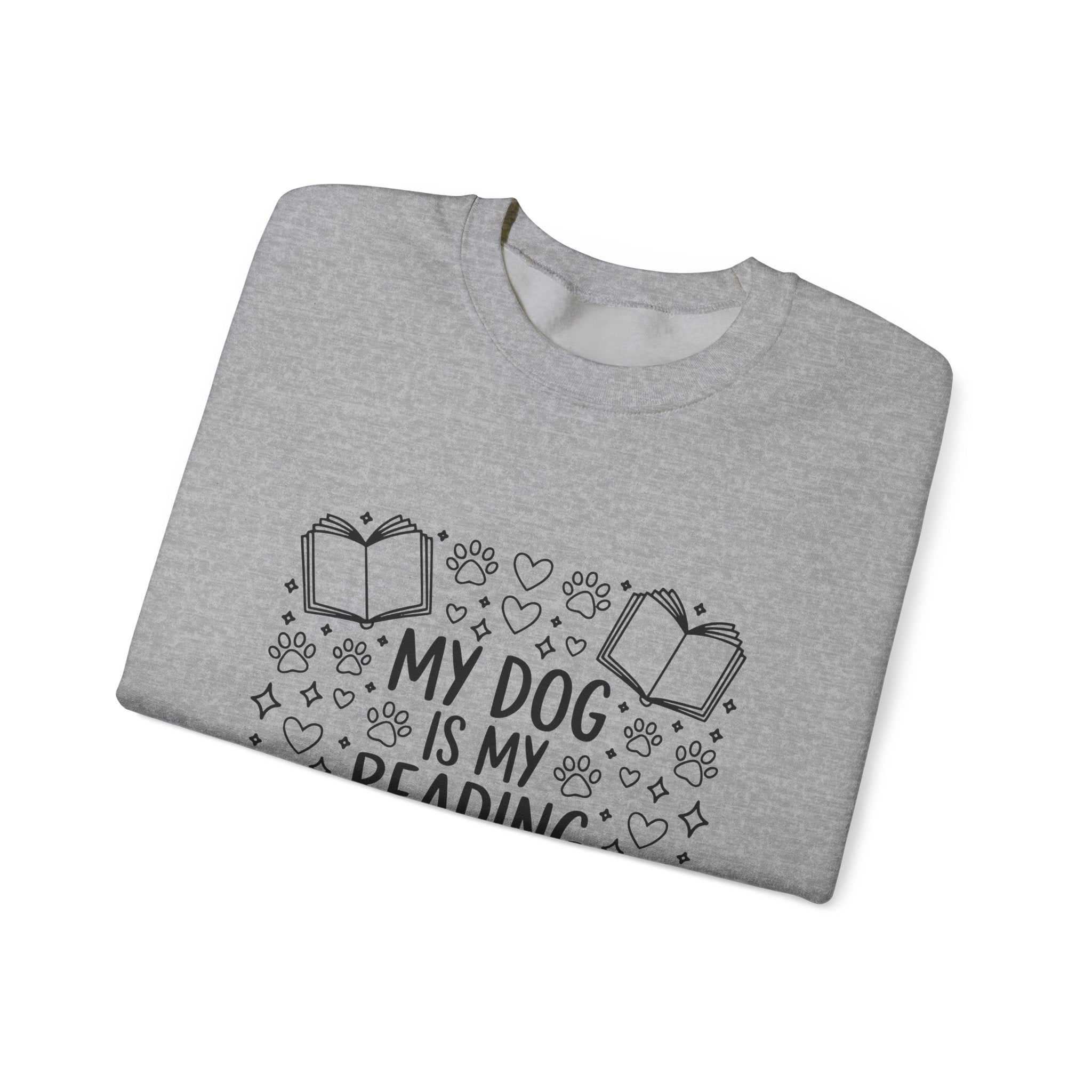 My Dog Is My Reading Buddy Sweatshirt — Cozy Dog Lover Bookish Crewneck