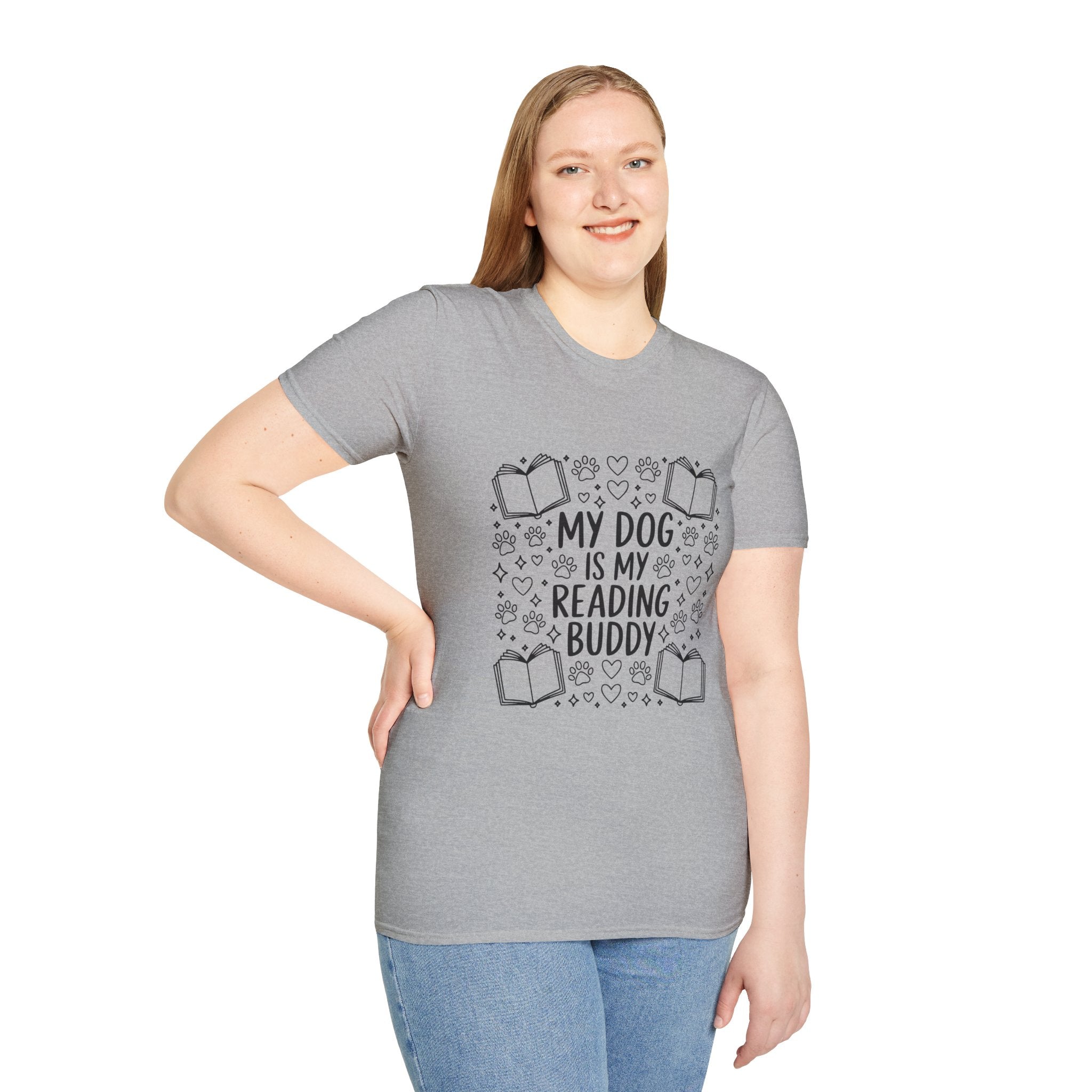 My Dog Is My Reading Buddy T-Shirt — Cute Book Lover & Dog Mom Tee