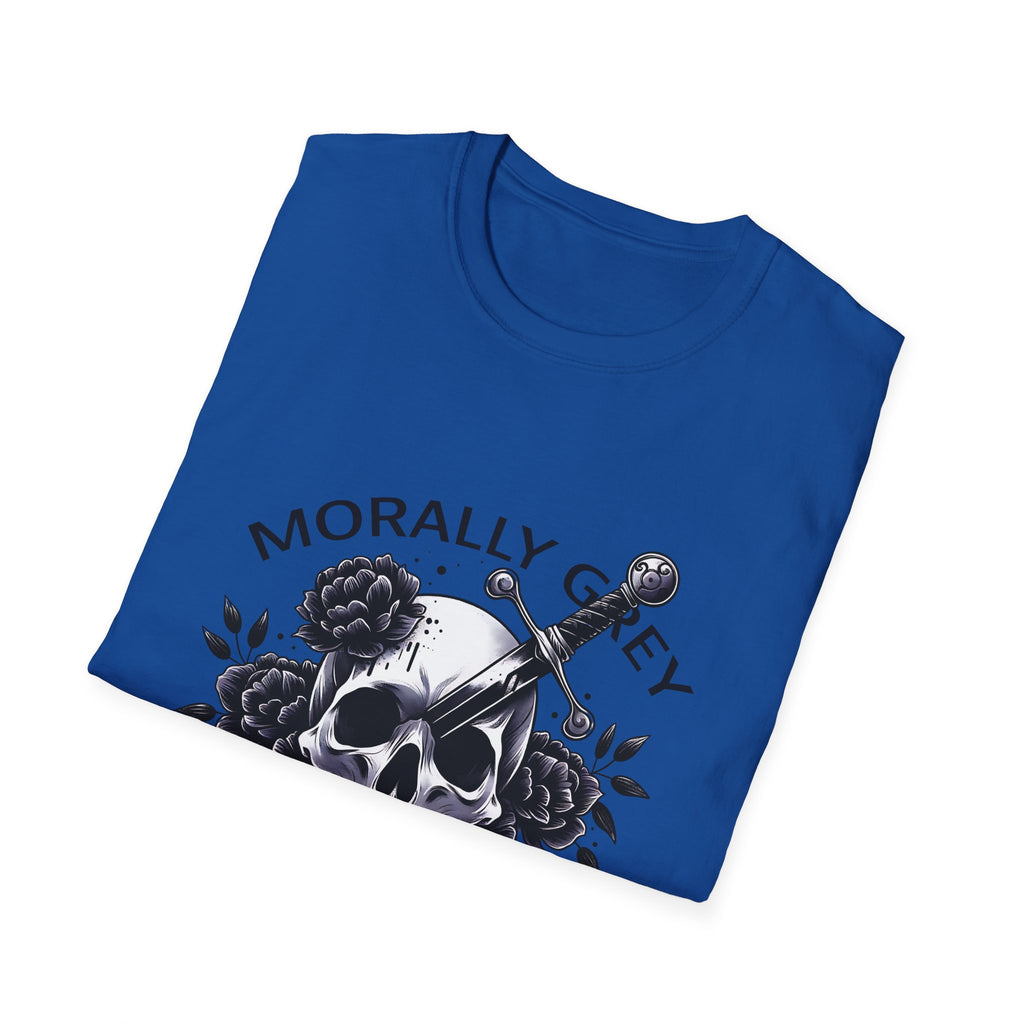 Morally Grey Book Club T-Shirt — Skull, Dagger & Roses Literary Tee