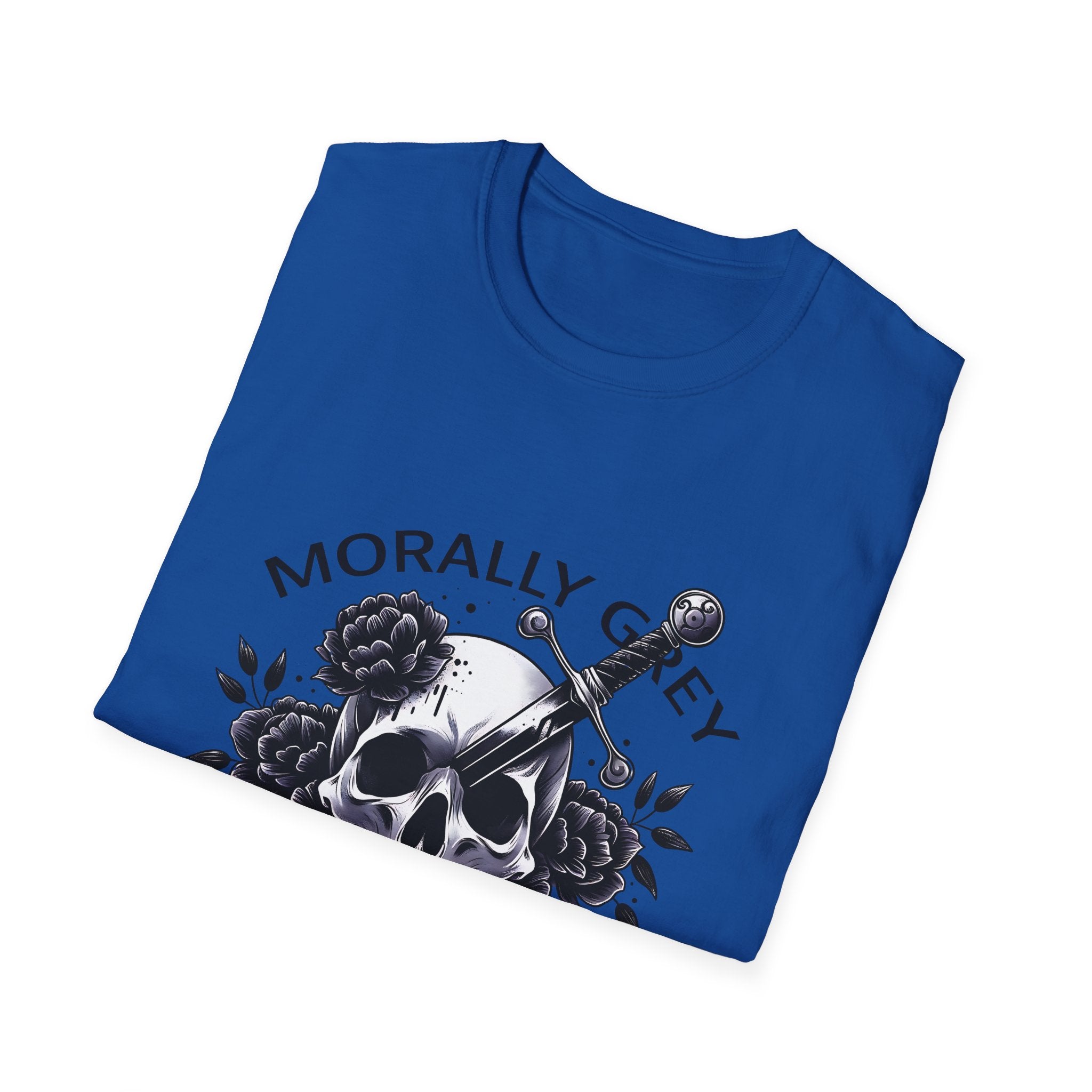 Morally Grey Book Club T-Shirt — Skull, Dagger & Roses Literary Tee