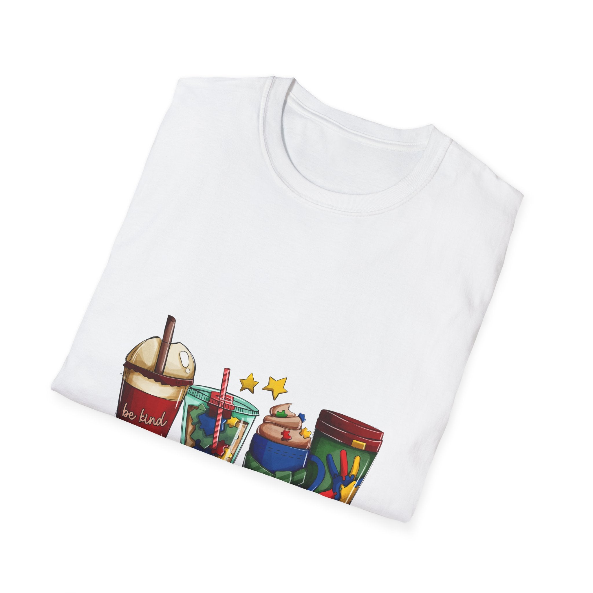 T-Shirt — Colorful Snack & Drink Cartoon Graphic Tee