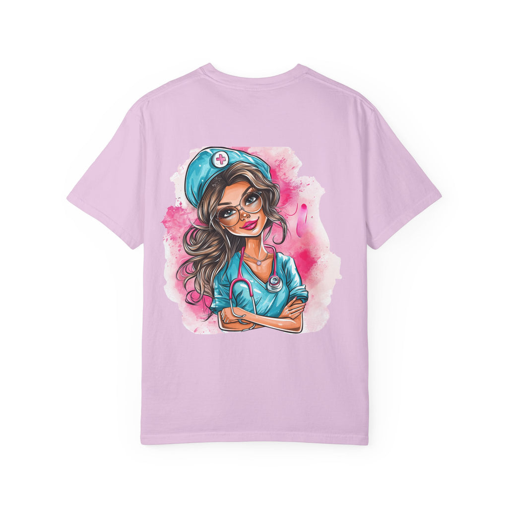 Nurse Life T-Shirt — Cute Female Nurse Watercolor Graphic Tee