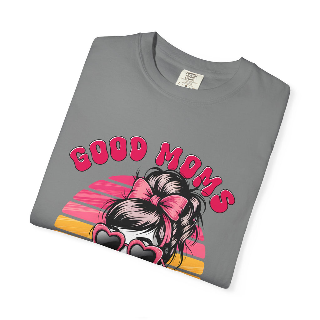 Graphic T-Shirt — "Good Moms Say Bad Words" Retro Skull Mom Tee