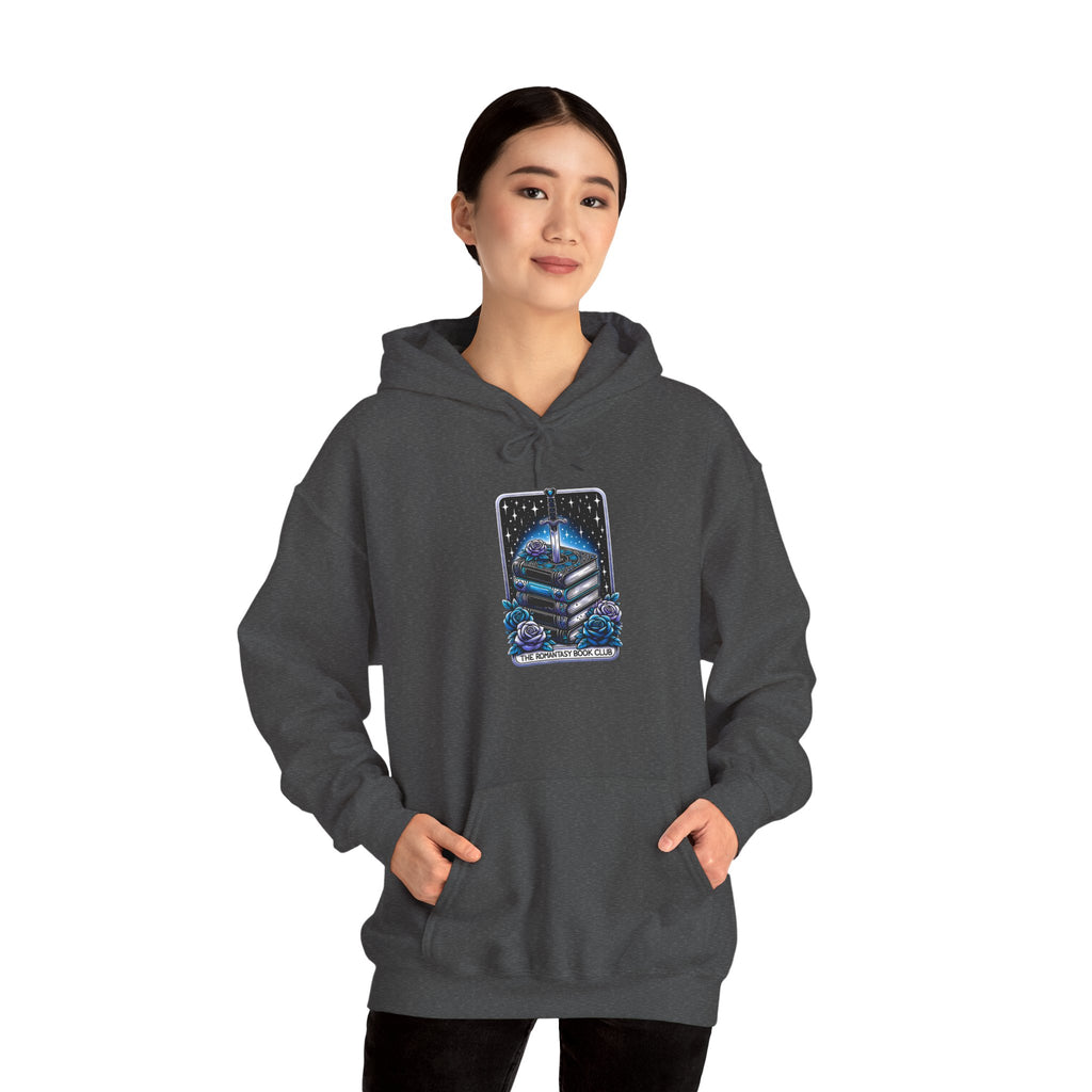 Celestial Books Hoodie — 'Read Between the Stars' Night Sky Book Lover Sweatshirt