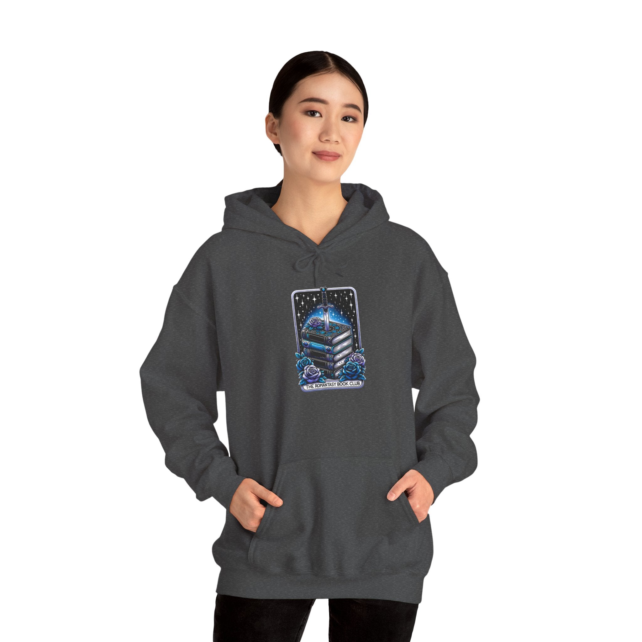 Celestial Books Hoodie — 'Read Between the Stars' Night Sky Book Lover Sweatshirt