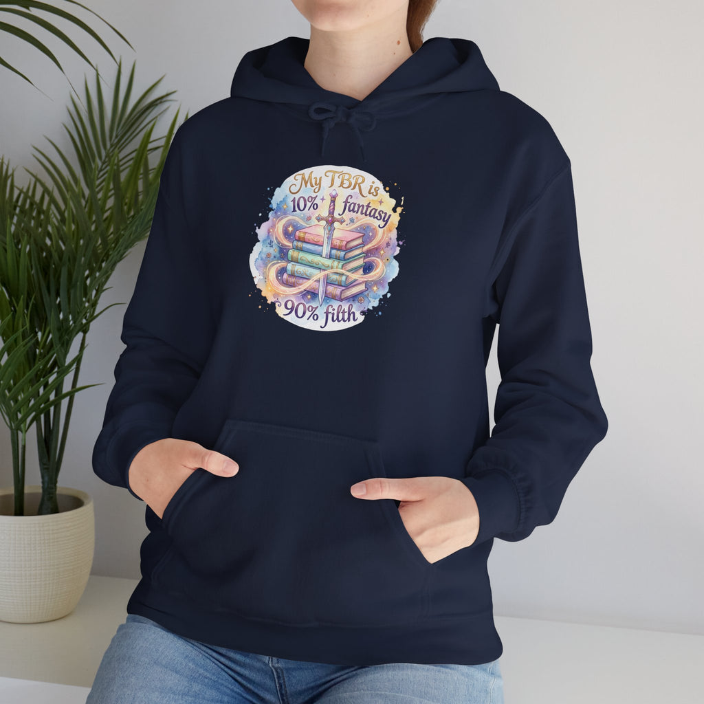 Hoodie — "My Tho is 40% Fantasy, 90% Fish" Colorful Nautical Graphic Hoodie