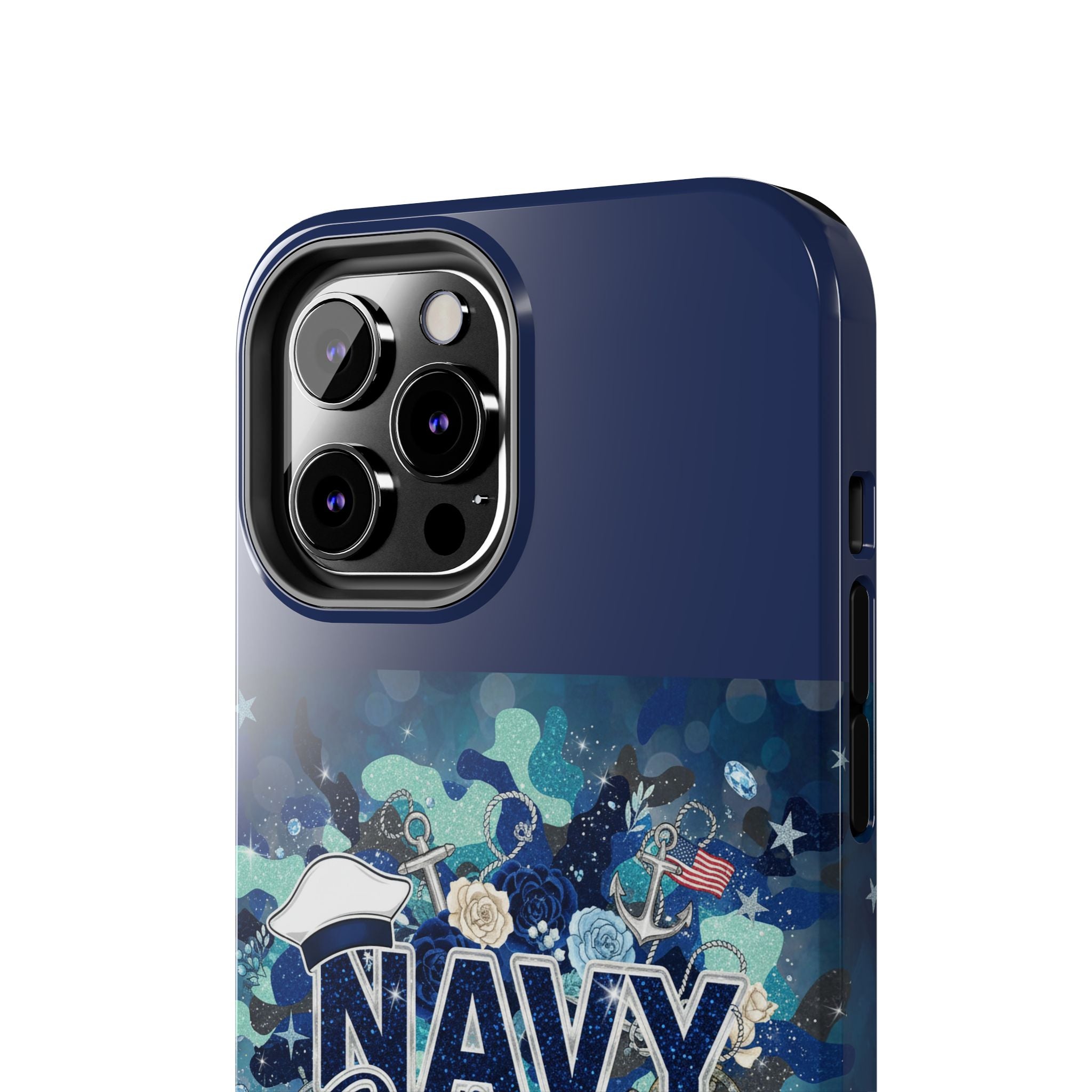 Navy Wife Tough Phone Case — Military Camouflage Protective Phone Cover, Perfect Gift for Navy Spouses