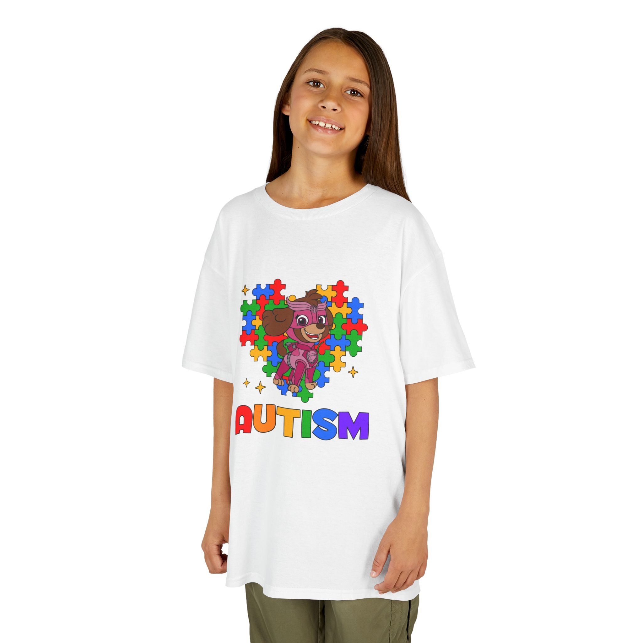 Kids Autism Puzzle Heart T-Shirt — Colorful Awareness Tee for Children