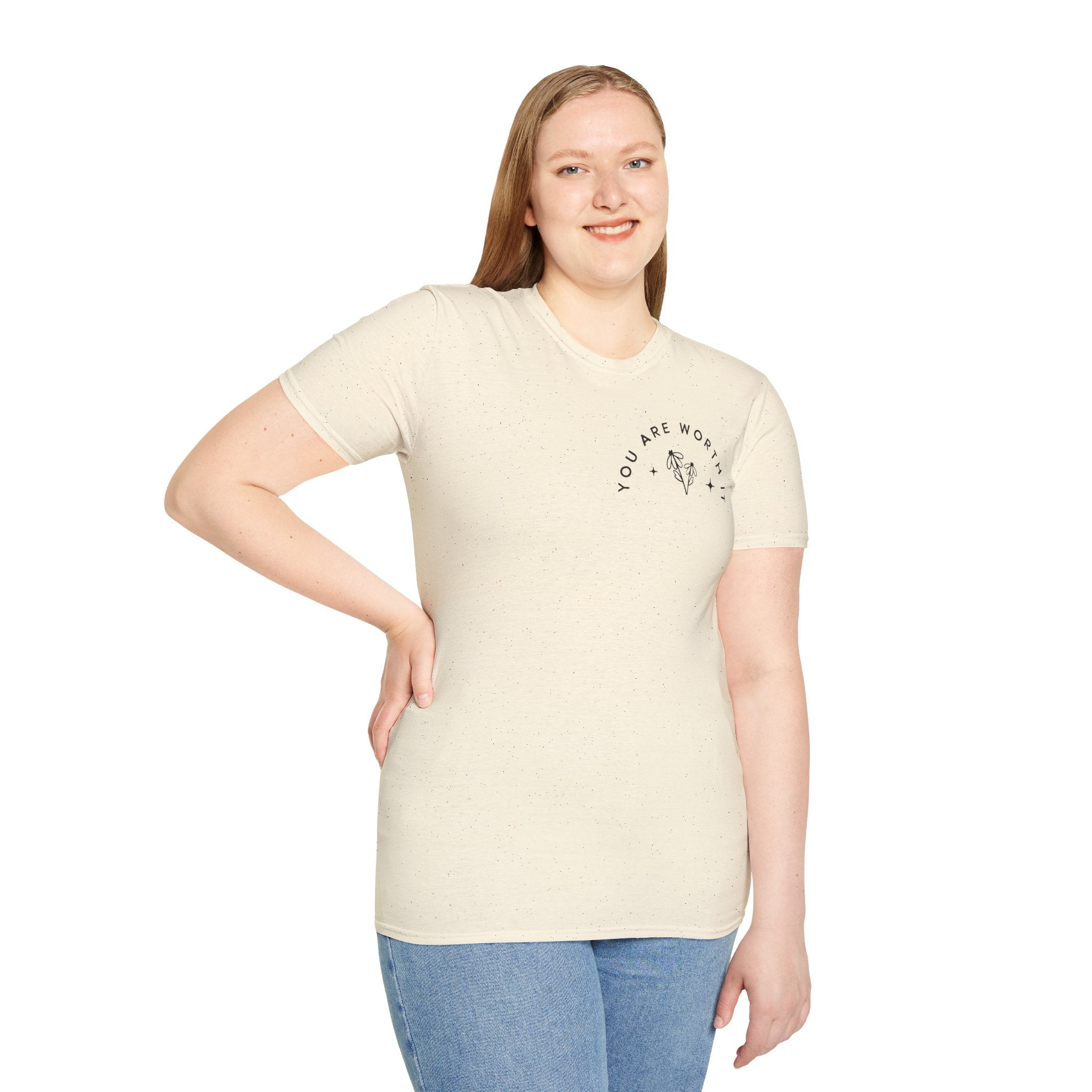 You Are Worth It T-Shirt — Floral Jar Self-Love Tee