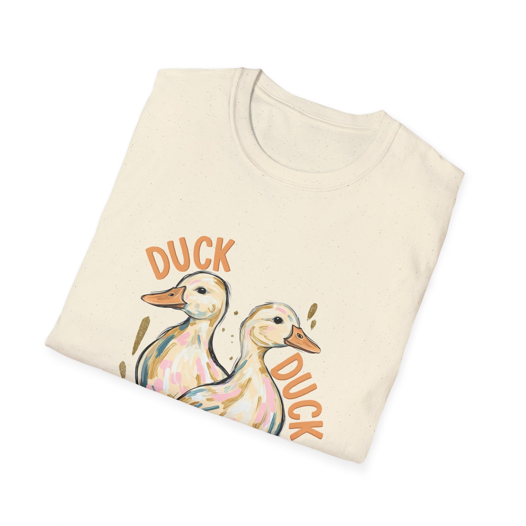 Double-sided Duck Duck Goose T-Shirt — Cute Pastel Duck & Goose Graphic Tee