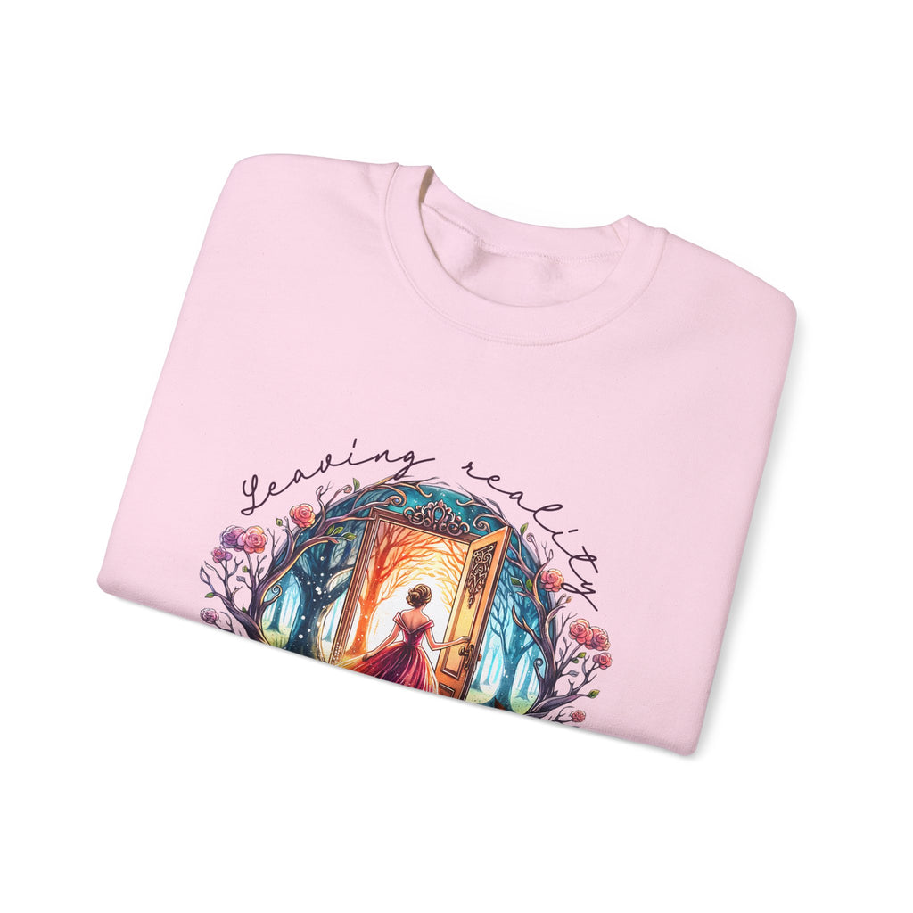 Crewneck Sweatshirt — 'Leaving Yesterday, Wearing Tomorrow' Fantasy Woman Art