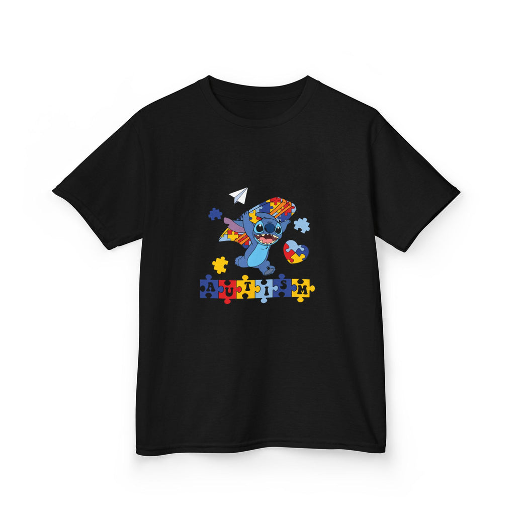 Kids Tee — Colorful Autism Puzzle Heart Design (Autism Awareness)