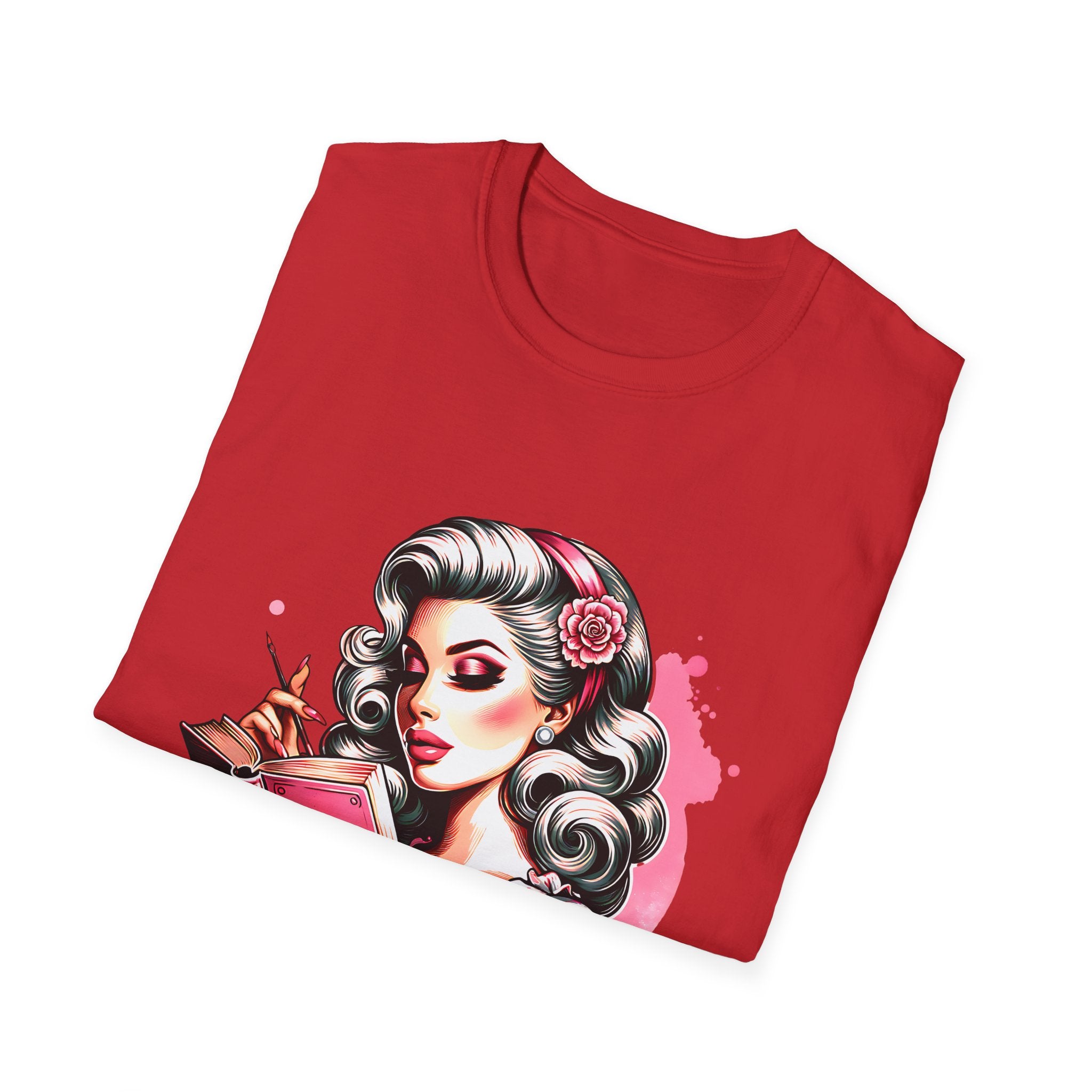 T-Shirt — Retro Pinup Reader "Just One More Chapter" Graphic Tee