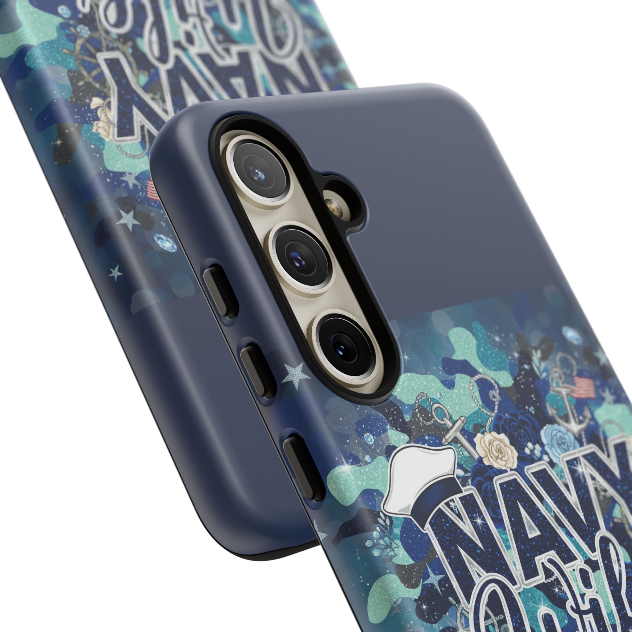 Navy Wife Tough Phone Case — Camouflage Military Tribute Protective Cover