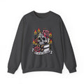 Skull & Rose Candle Crewneck Sweatshirt — Gothic Vintage Tattoo Design