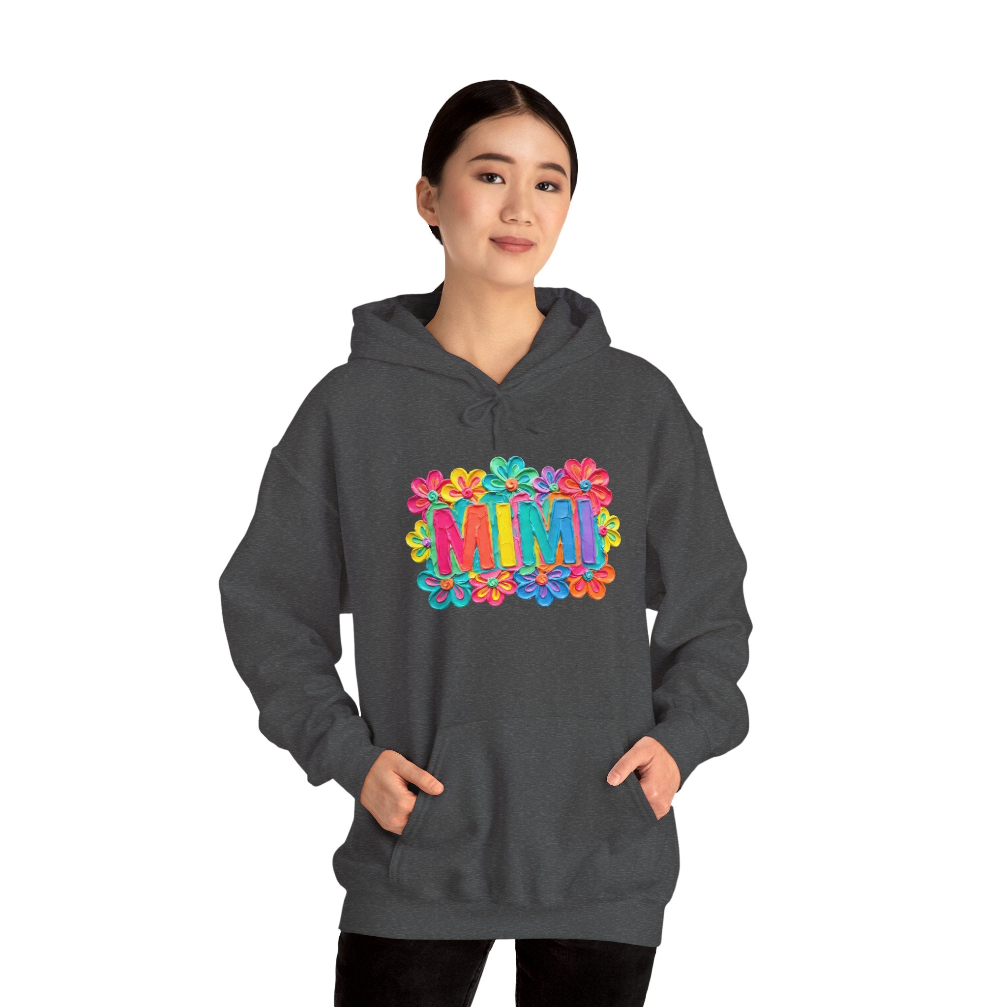Mimi Floral Hoodie — Colorful Retro Flower Graphic Sweatshirt