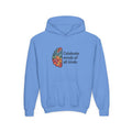 Youth Hoodie — "Celebrate Minds of All Kinds" Colorful Brain Awareness Pullover