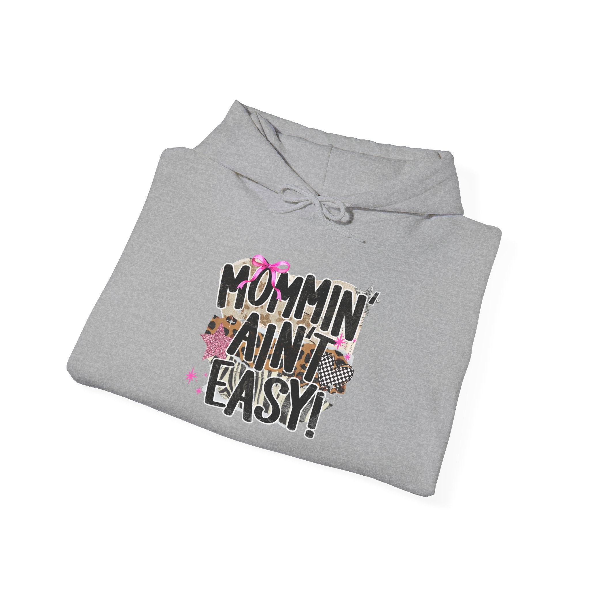 Mommin' Ain't Easy Hoodie — Funny Floral Mom Hooded Sweatshirt