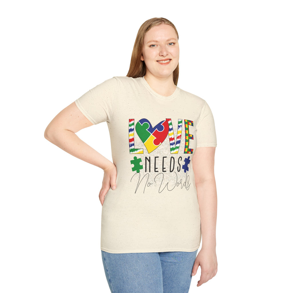 Autism Awareness Love Needs No Words T-Shirt