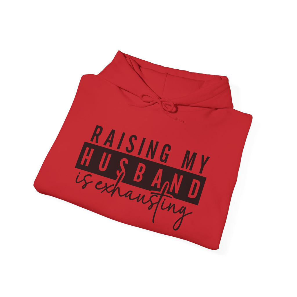 Hoodie - Raising My Husband Is Exhausting Pullover